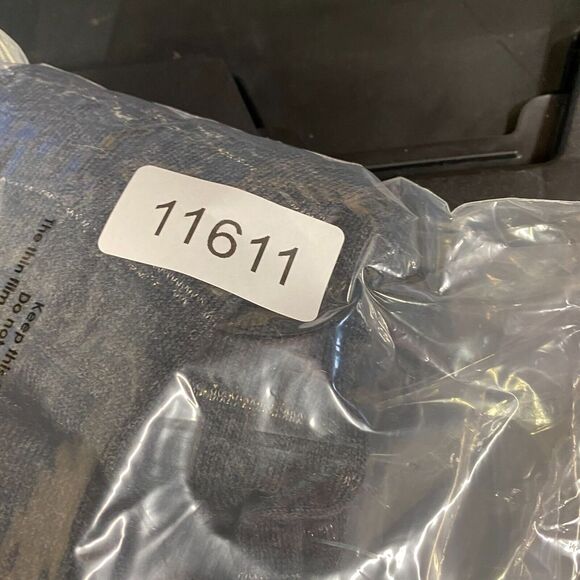 Unbranded Cardigan Women M Medium Gray Striped Sequin Wool Knit Open Front - Picture 9 of 9